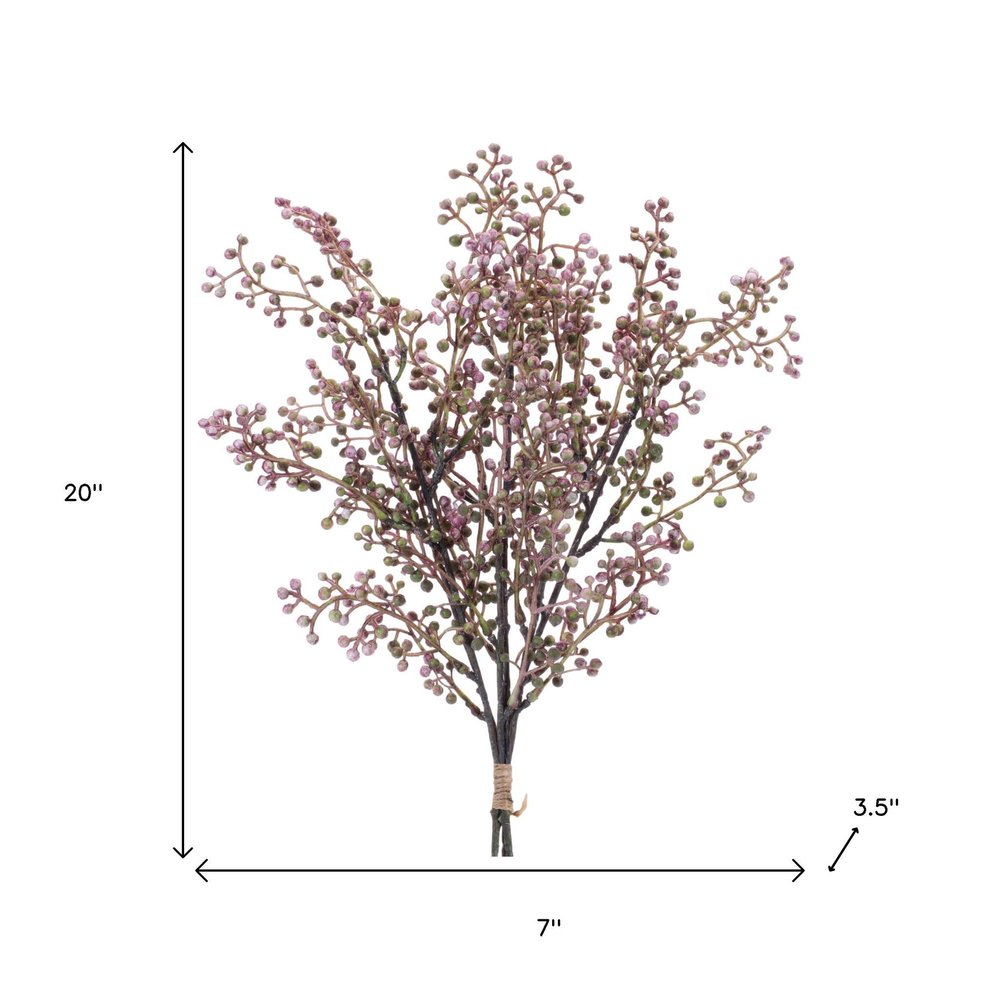 Set of Six 7" Purple And Green Artificial