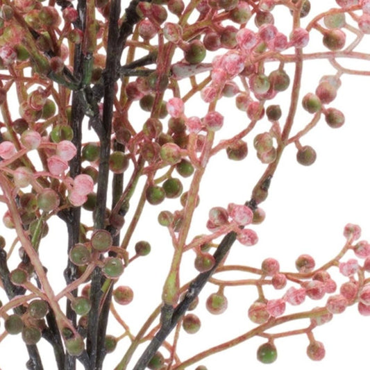 Set of Six 8" Pink And Green Artificial