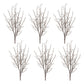 Set of Six 10" Brown And Gray Artificial Birch