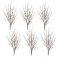 Set of Six 10" Brown And Gray Artificial Birch