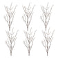 Set of Six 9" Brown And Gray Artificial Birch