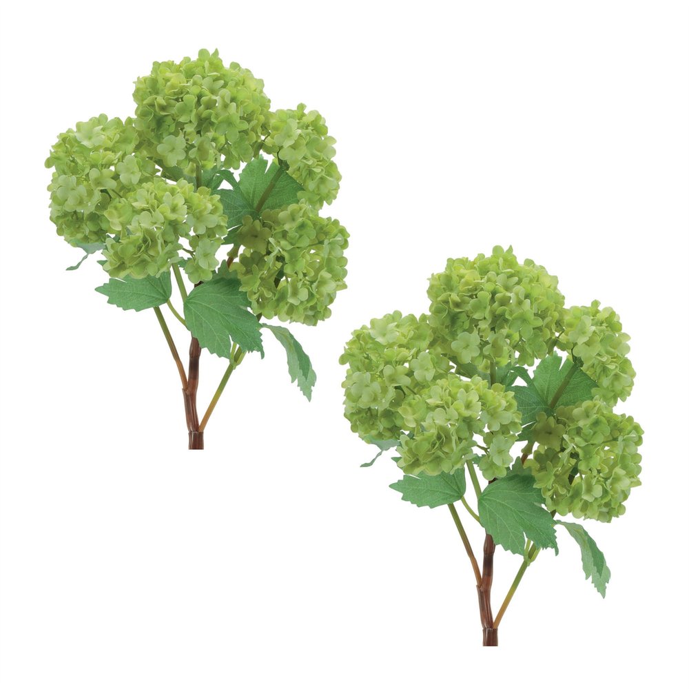 Set of Two 12" Green And Brown Artificial