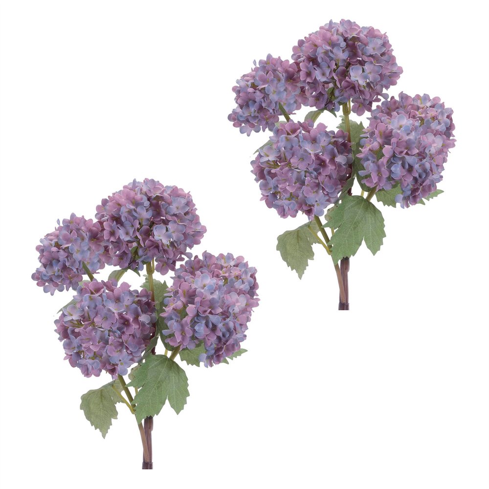 Set of Two 12" Purple Green And Brown Artificial