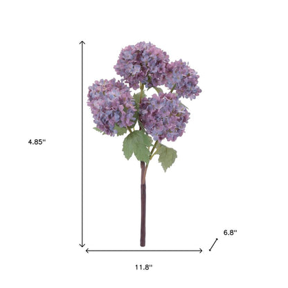 Set of Two 12" Purple Green And Brown Artificial