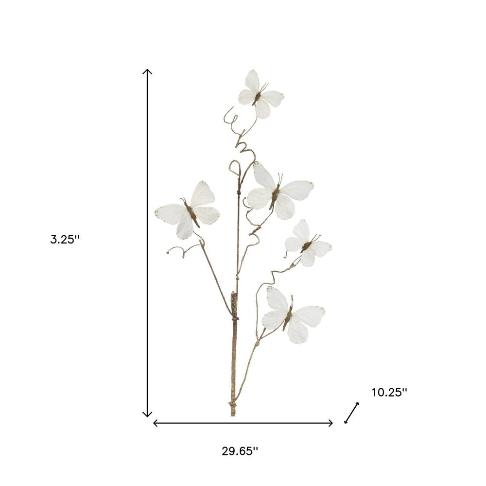 Set of Four 30" White Artificial