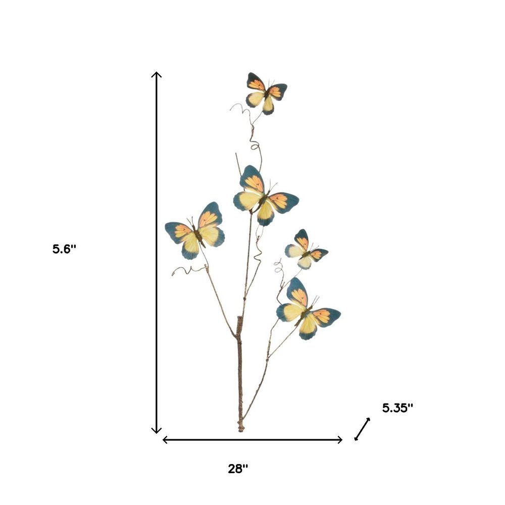 Set of Four 28" Yellow Artificial