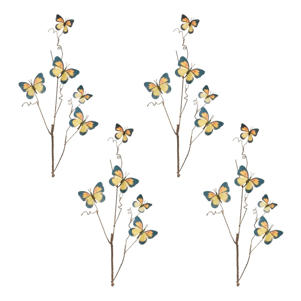 Set of Four 28" Yellow Artificial