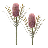 Set of Two 29" Pink White And Green Artificial Flowering