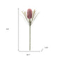 Set of Two 29" Pink White And Green Artificial Flowering
