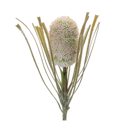 Set of Two 28" Green And White Artificial Flowering