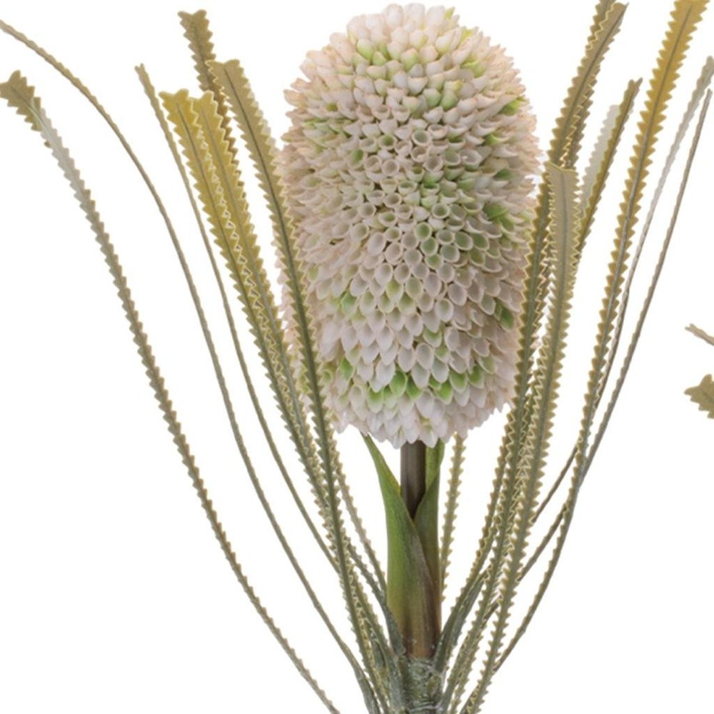 Set of Two 28" Green And White Artificial Flowering