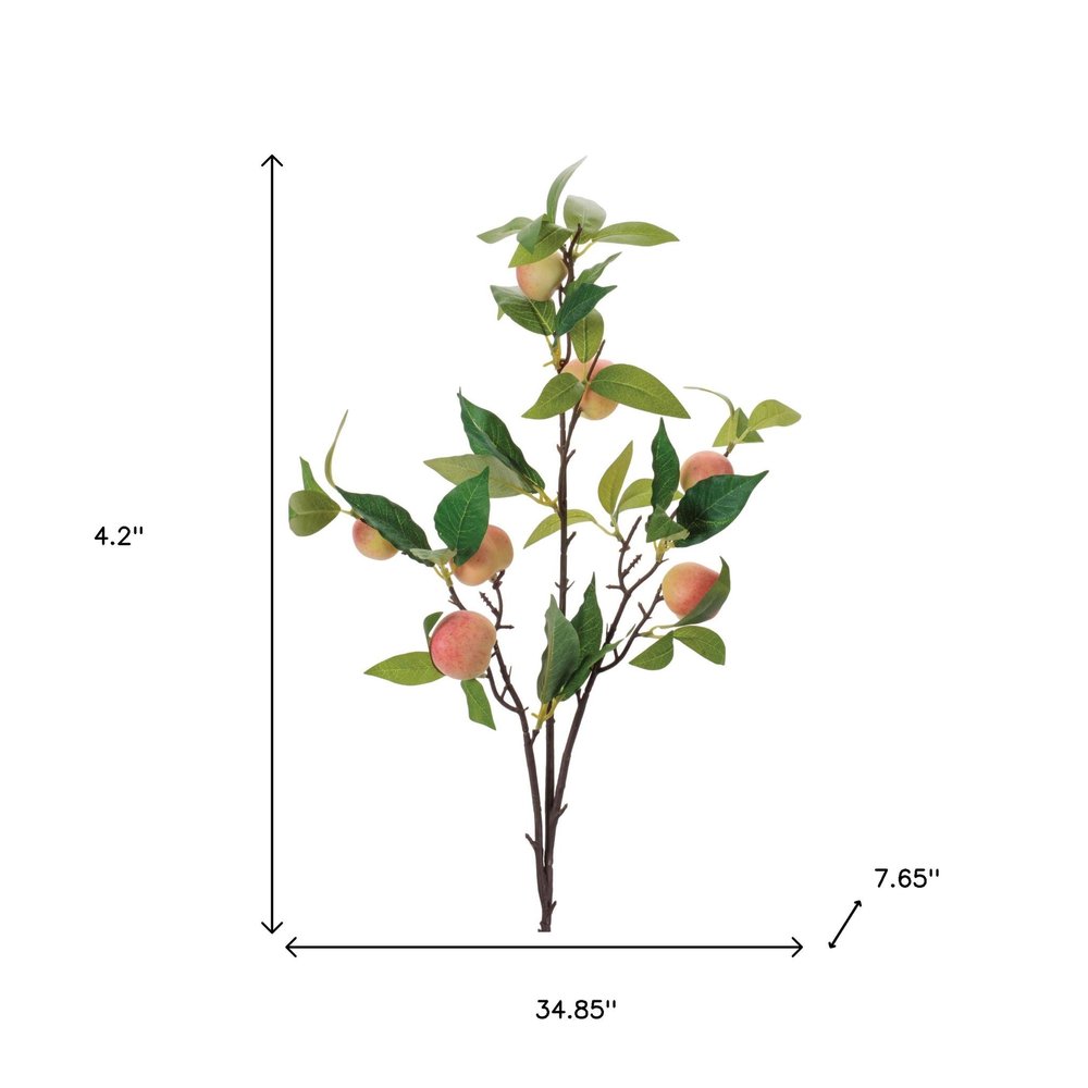 Set of Six 35" Pink Green And Brown Artificial