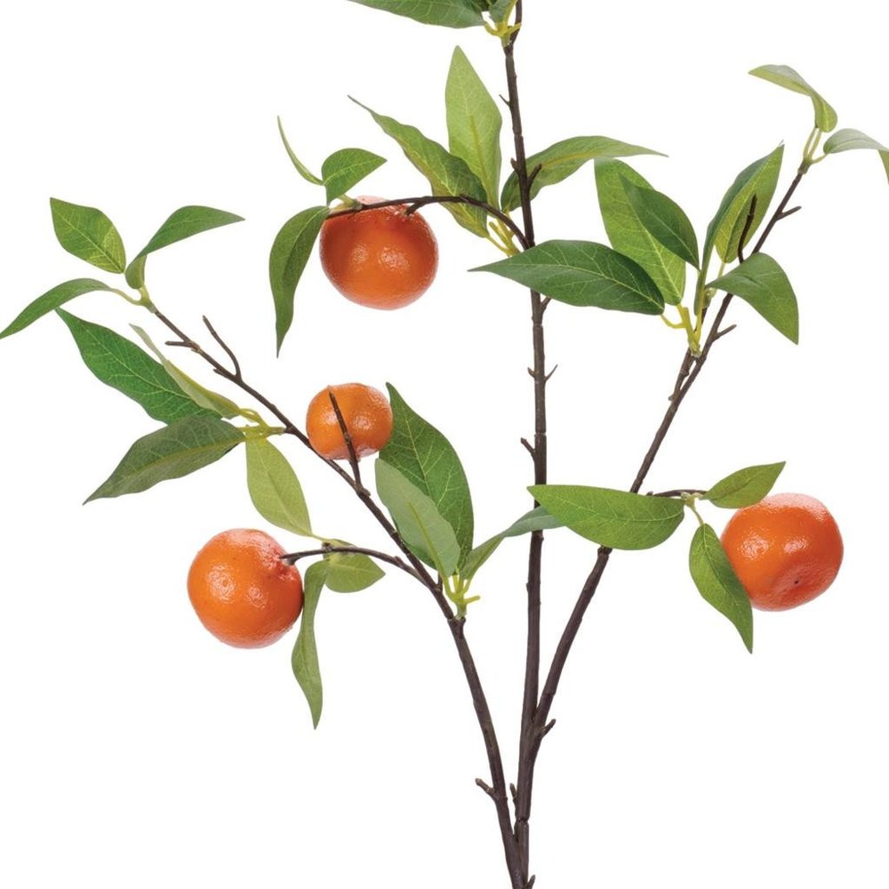 Set of Six 34" Orange Green And Brown Artificial