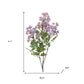 Set of Four 35" Purple Green And Brown Artificial Flowering