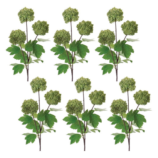 Set of Six 30" Green And Brown Artificial Flowering