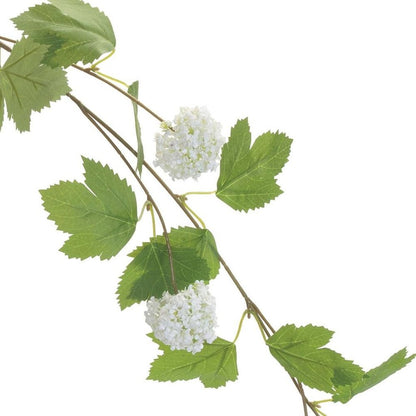 Set of Six 15" White Green And Brown Artificial Flowering