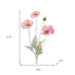 Set of Six 25" Pink And Green Artificial Flowering