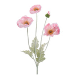 Set of Six 25" Pink And Green Artificial Flowering