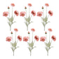 Set of Six 25" Pink And Green Artificial Flowering