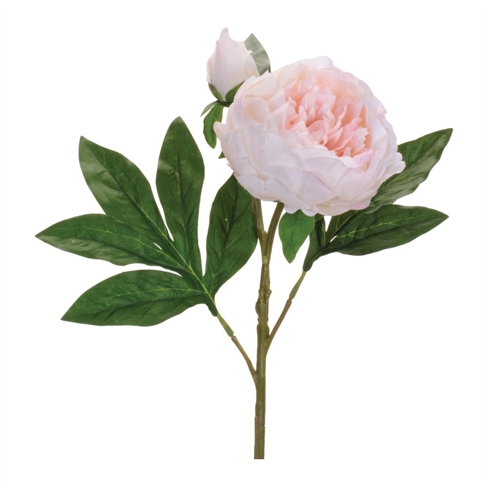 Set of Six 24" Pink White And Green Artificial Flowering