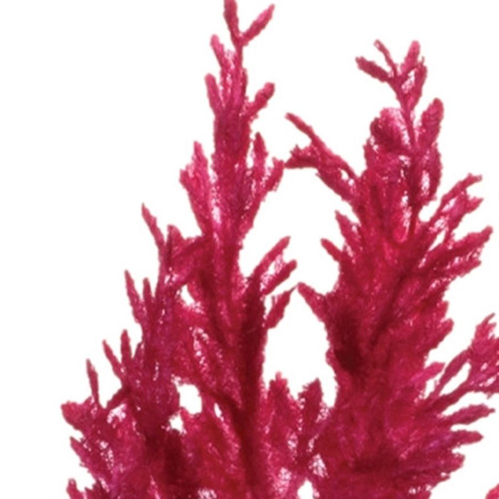 Set of Two 36" Red And Green Artificial Flowering