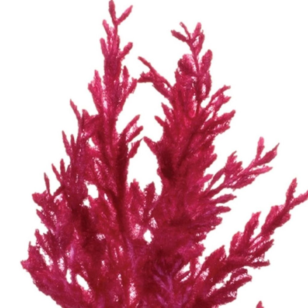 Set of Two 36" Red And Green Artificial Flowering