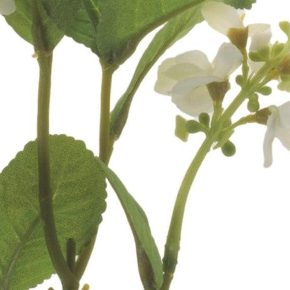 Set of Six 27" White And Green Artificial Flowering