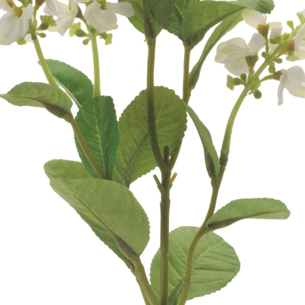 Set of Six 27" White And Green Artificial Flowering