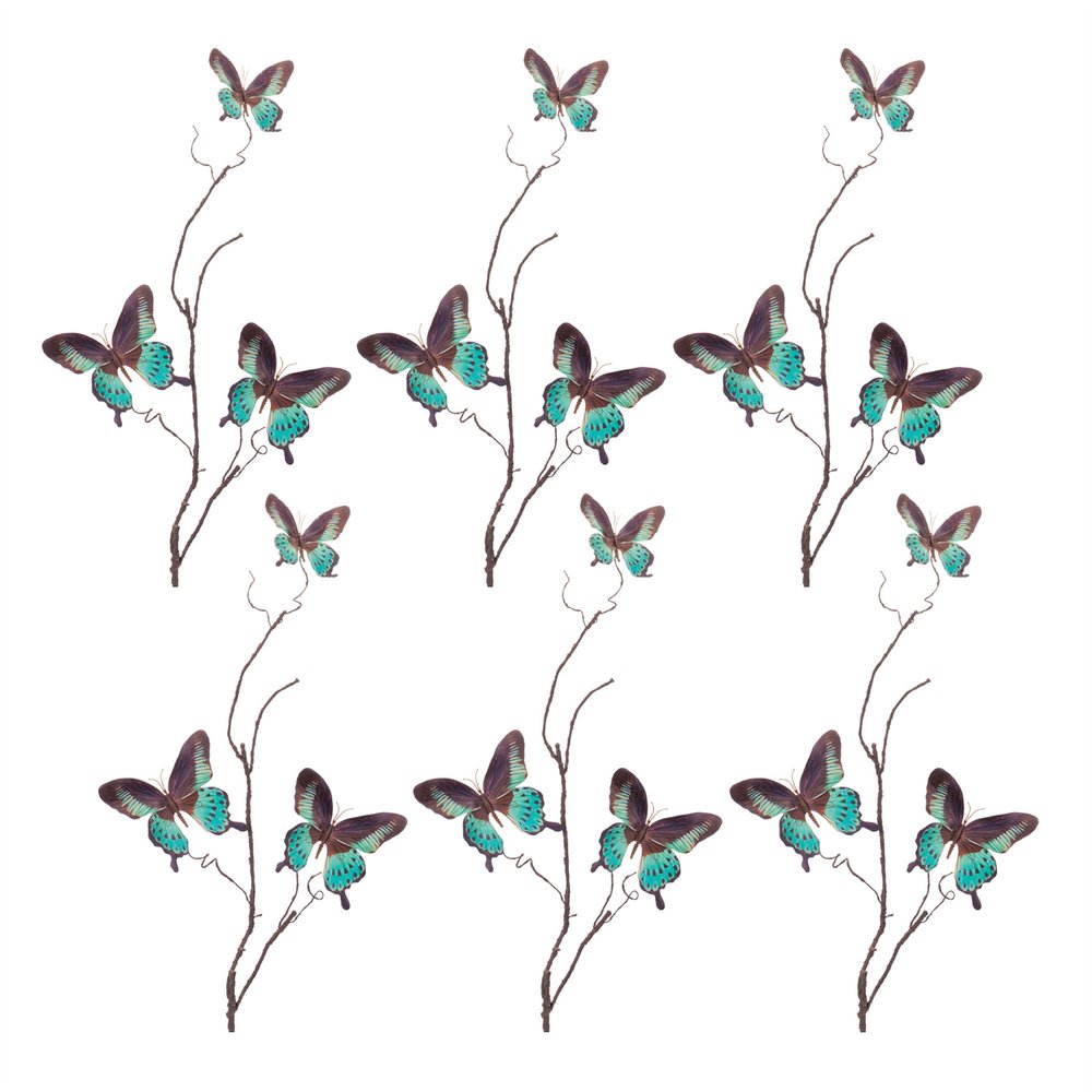 Set of Four 31" Blue Artificial