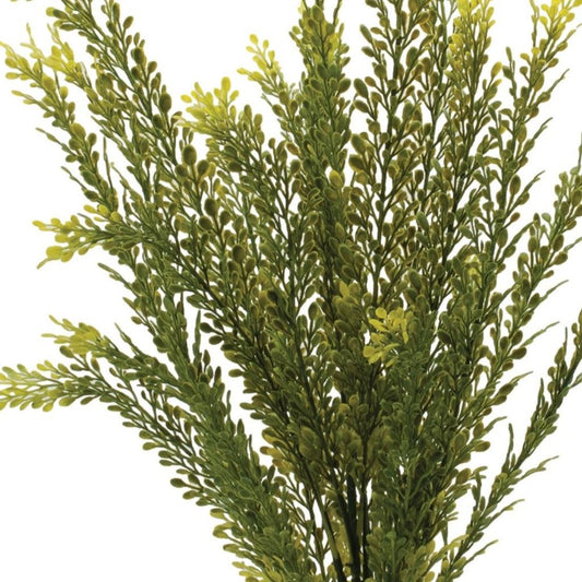 Set of Six 7" Green Artificial Foliage