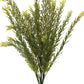 Set of Six 7" Green Artificial Foliage