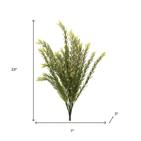 Set of Six 7" Green Artificial Foliage