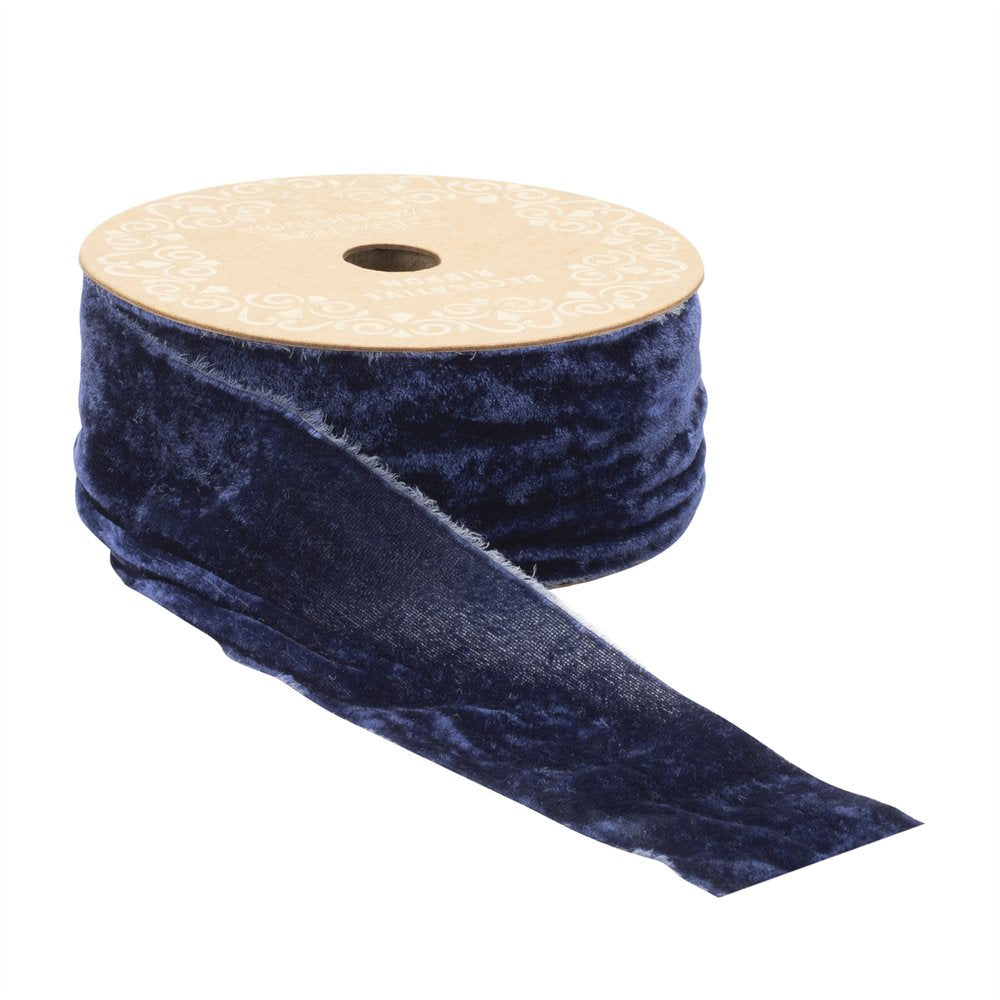 Raw Edge Velvet Ribbon 2" x 10 Yds. Shatterproof Rayon Ribbon