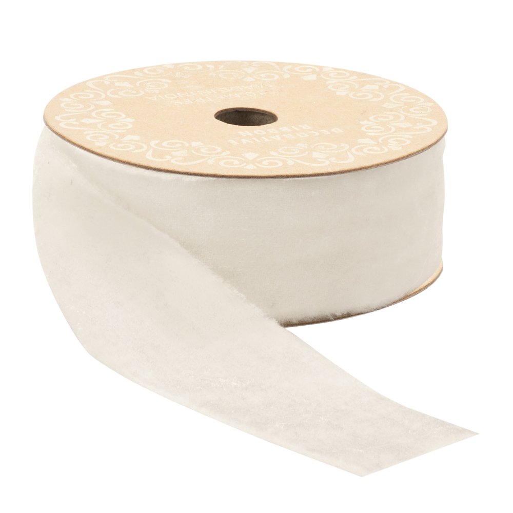 Raw Edge Velvet Ribbon 2" x 10 Yds. Shatterproof Rayon Ribbon