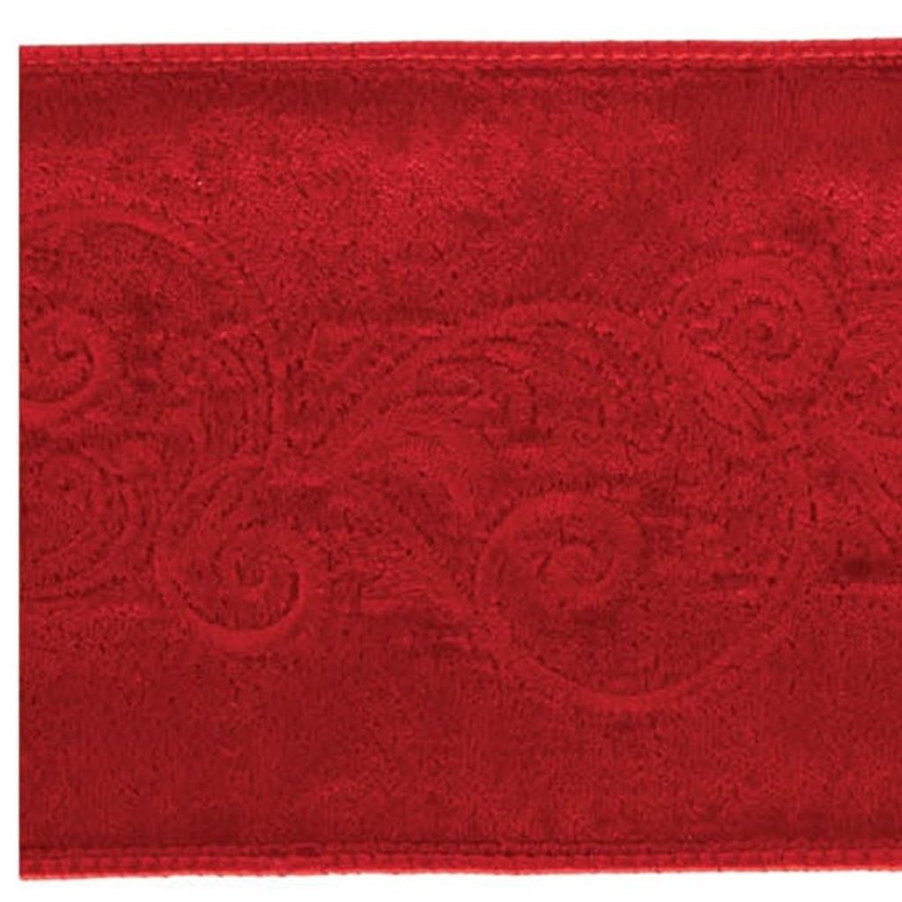 Ornate Embroidered Wired Ribbon 4" x 5 Yds. Shatterproof Ribbon