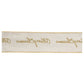 4" White And Gold Embroidered Merry Christmas Wired Ribbon