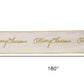 4" White And Gold Embroidered Merry Christmas Wired Ribbon