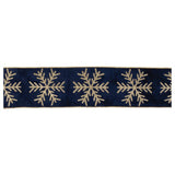 Glittered Snowflake Wired Ribbon 4" x 5 Yds. Shatterproof Ribbon