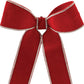 Set of Two Red And Silver Shatterproof Bows