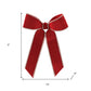 Set of Two Red And Silver Shatterproof Bows
