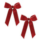 Set of Two Red And Silver Shatterproof Bows