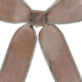 Set of Two Beige And Gray Shatterproof Bows