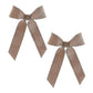 Set of Two Beige And Gray Shatterproof Bows
