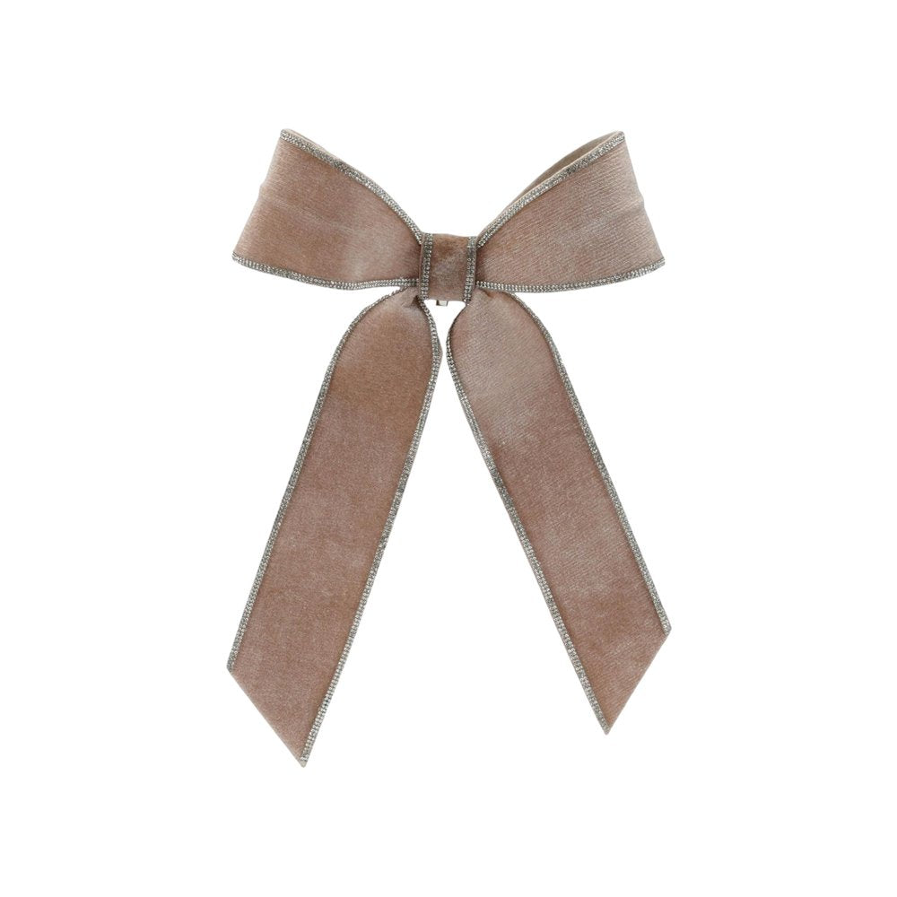 Set of Two Beige And Gray Shatterproof Bows