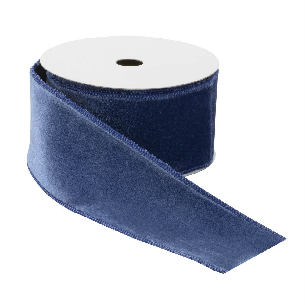 Blue Wired Ribbon 2.5" x 10 Yds. Shatterproof Ribbon