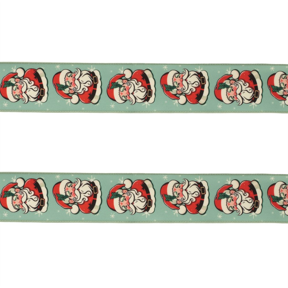 Set of Two Green Red And White Shatterproof Ribbons
