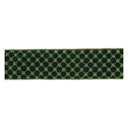Set of Two Green And Gold Shatterproof Ribbons