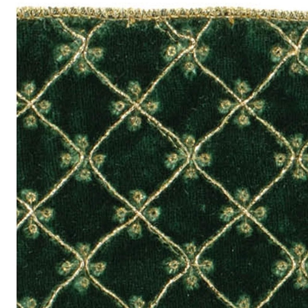 Set of Two Green And Gold Shatterproof Ribbons