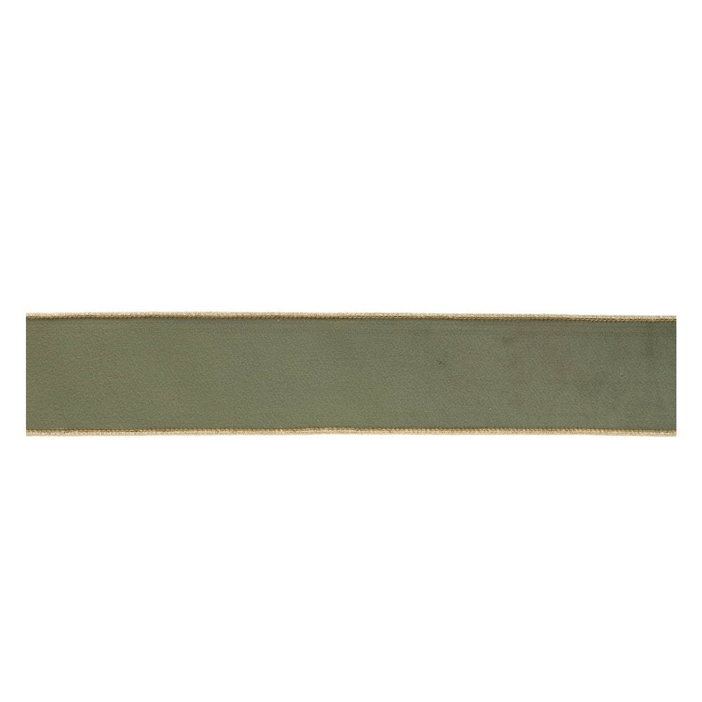Set of Two Green And Gold Shatterproof Ribbons