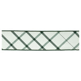 Plaid Wired Ribbon 4" x 5 Yds Shatterproof Cotton Ribbon